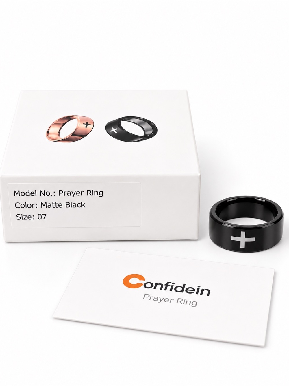 Confidein AI Smart Ring Prayer Ring size 7 NIB
